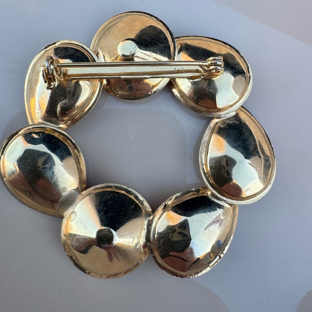 Colorful Faceted Rhinestone Brooch Set - Picture 5 of 7